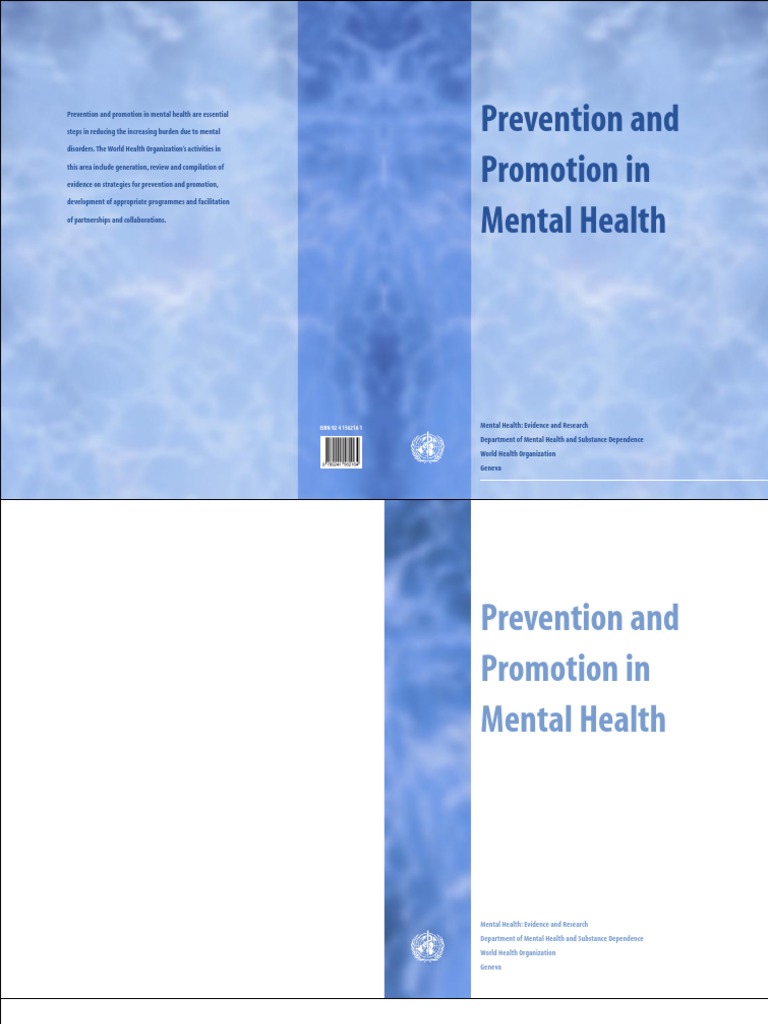 Promotion and Prevention Og Mental Health Care PDF | PDF | Mental ...