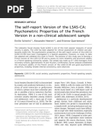 LSAS-CA: Scoring and Interpretation Guide | PDF | Validity (Statistics ...