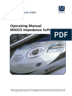 Operating Manual MAICO Impedance Software