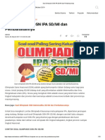 Soal Olimpiade OSN IPA SD - MI Dan Pembahasannya PDF