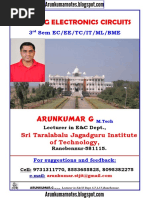 Analog Electronics Circuits: Arunkumar G