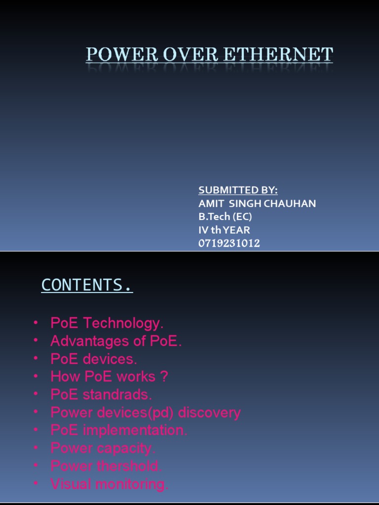 Understanding PoE Technology and Benefits | PDF | Computer Standards ...