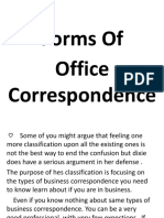 Forms of Office Correspondence