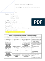 Rubrics of Entrepreneurship (UCW-249) - Project File Evaluation Phase Tasks Description Sections/Sub-Sections