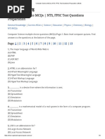 Computer Science MCQs _ NTS, FPSC Test Questions Preparation _ eBook