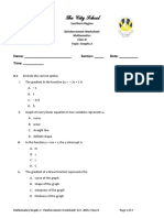 Reinforcement Worksheet - Graphs 2