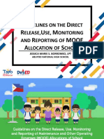 GUIDELINES ON DIRECT RELEASE AND MONITORING OF SCHOOL MOOE FUNDS