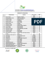 Product Catalogue Sr. No. Product Names Used For Size of Each Item MRP