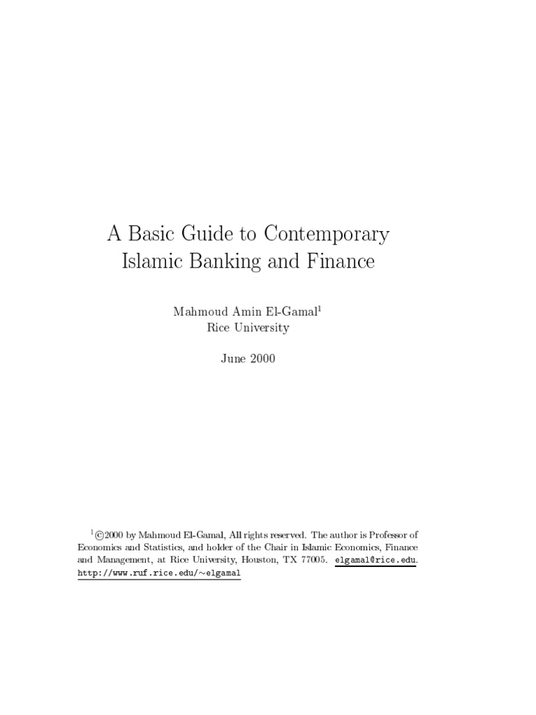 Book - Islamic Banking, Basic Guide PDF | PDF | Islamic Banking And ...