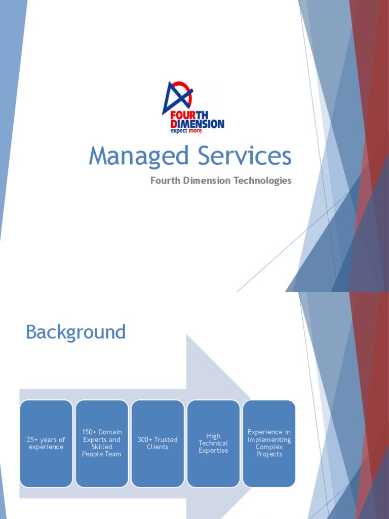 Managed Services Fourth Dimension Technologies PDF Cloud Computing Computer Network