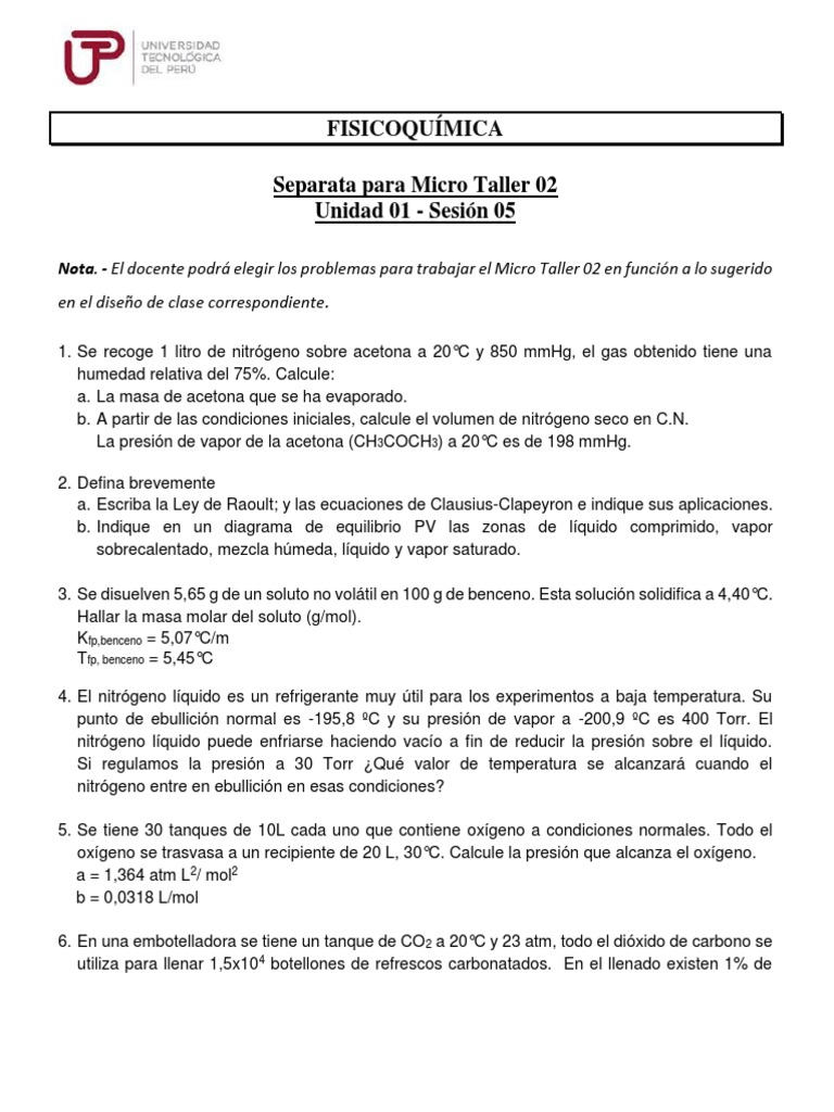 T Sem 05 Ses 05 Microtaller 02 Fq 1 Liquidos Dioxido De Carbono