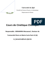 Cours Dr BENAMIRA MESSAOUD Cinétique Chimique Master 2 Chimie Des Matériaux (1)