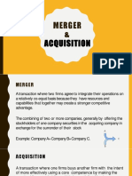 Merger &: Acquisition