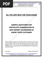 Aml Kyc Sample Questions By Murugan Money Laundering Banks