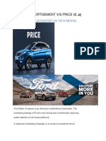 Advertisement V/S Price (C, A) : Ford Ecosport Vs Tata Nexon