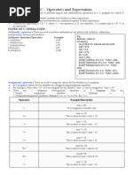 C - Operators and Expressions