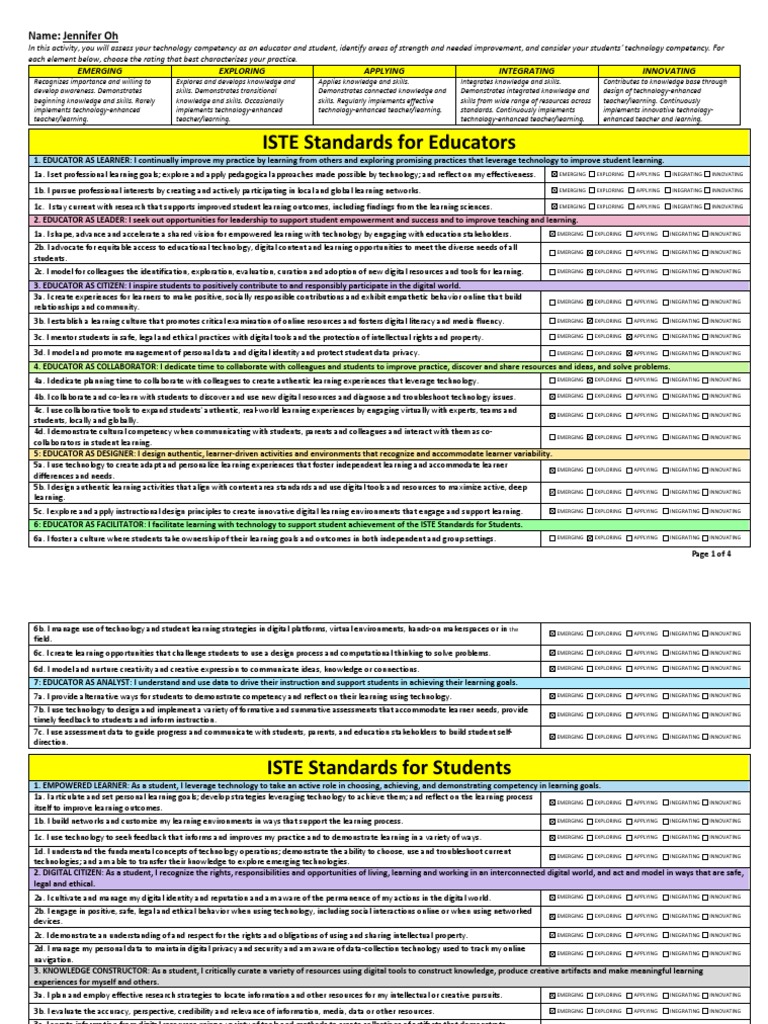 Assessing ISTE Standards for Educators | PDF | Learning | Creativity