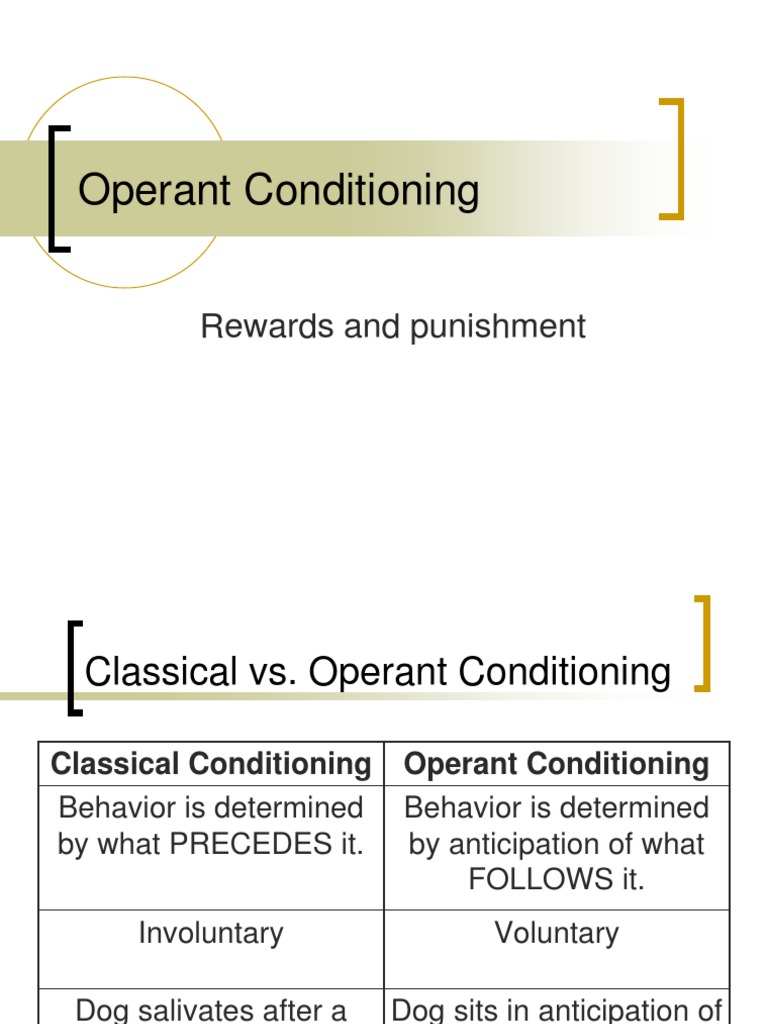 Operant Conditioning | PDF | Reinforcement | Animal Training