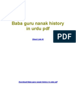 Baba Guru Nanak History in Urdu PDF