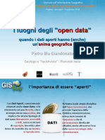 Pietro Blu Giandonato - I 'Luoghi' Degli Open Data... Quando I Dati Aperti Hanno (Anche) Un'Anima Geografica