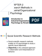Research Methods in Industrial/Organizational Psychology