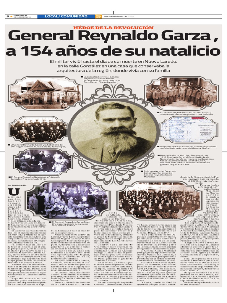 Reynaldo Garza PDF Oficial general Rango militar
