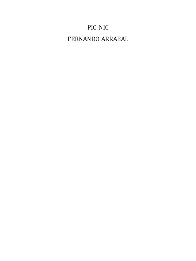 Arrabal Fernando Picnic PDF
