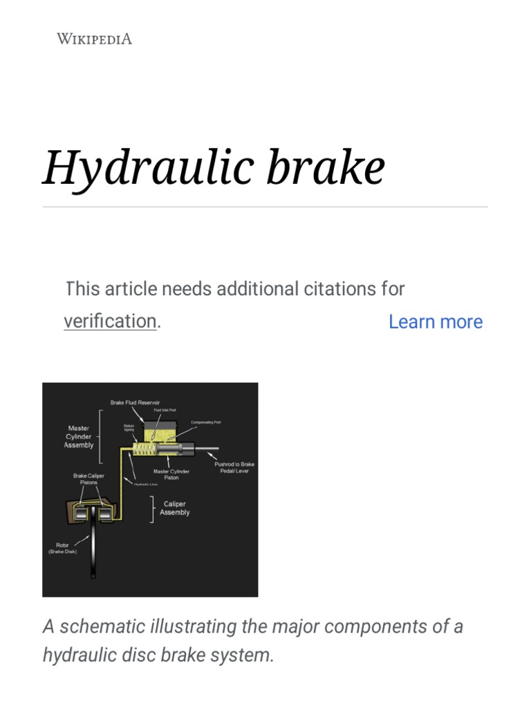 Hydraulic Brake System Overview | PDF | Brake | Vehicles