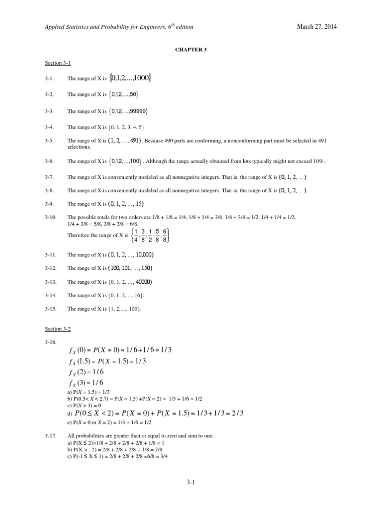 Applied Statistics for Engineers, 6th Ed. | PDF | Probability ...