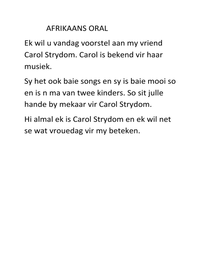 Afrikaans Oral PDF