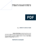 Resposta à acusação confessa culpa e pede pena restritiva de direitos