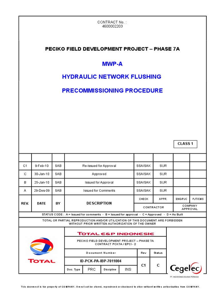 Hydraulic Network Flushing Procedure | PDF | Pipe (Fluid Conveyance ...