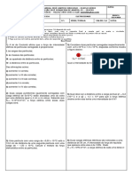 Avaliação de Física sobre Eletricidade