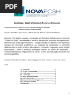 Gestão de Recursos Humanos - Cirque Du Soleil