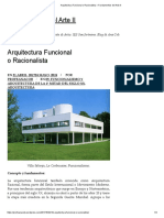 Arquitectura Funcional o Racionalista - Fundamentos Del Arte II