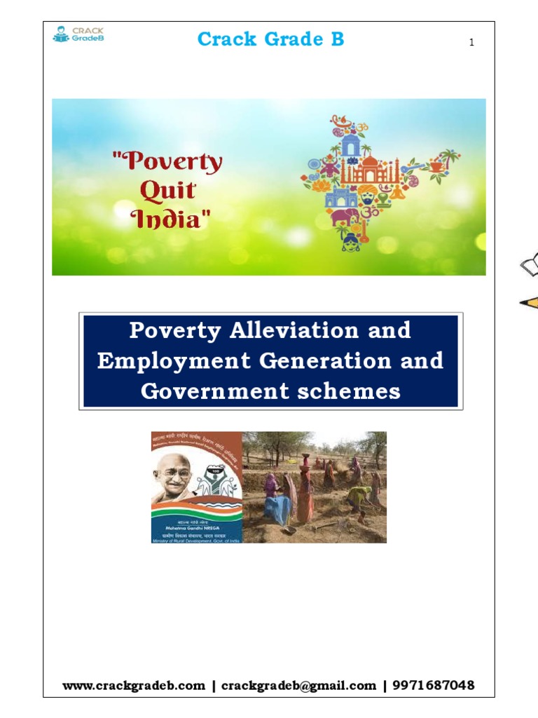 Poverty Alleviation and Employment in India | PDF | Poverty Threshold ...