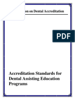 Accreditation Standards For Dental Assisting Education Programs