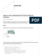 Reset A Cisco 2960 Switch To Factory Default Settings - NotTheNetwork - Me PDF