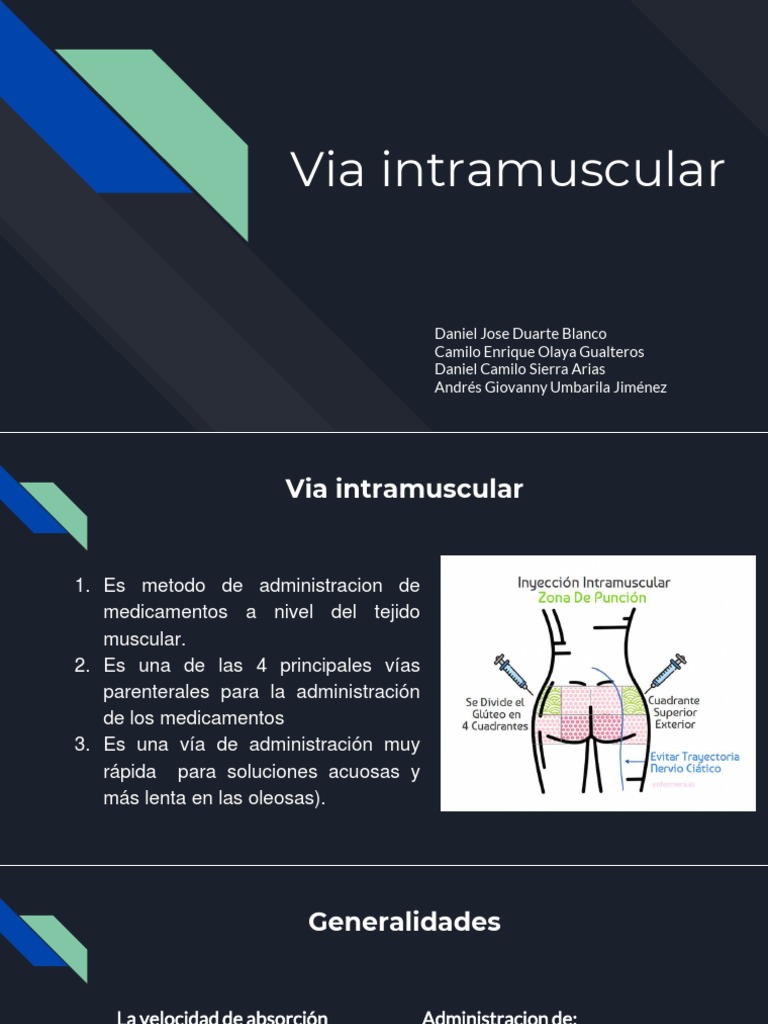 Intramuscular | PDF | Inyección (medicina) | Medicamentos con receta