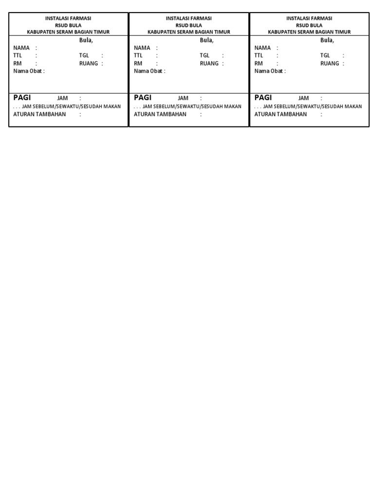 Blanko Etiket Udd | PDF