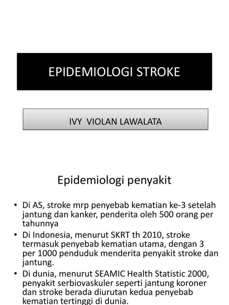 Epidemiologi Stroke di Indonesia | PDF | Pengembangan Diri | Sains ...