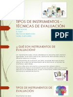 Tipos de Instrumentos - Técnicas de Evaluación