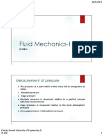 Fluid Mechanics-I: Measurement of Pressure