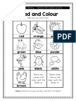 Year 1 Lesson 3 Colour Chart PDF