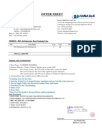 Offer Sheet: MODEL: HCL Refrigerator Door Forming Line