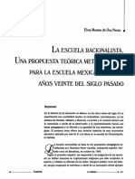 La Escuela Racionalista. Una Propuesta Teórica Metodológica: Años Veinte Del Siglo Pasado