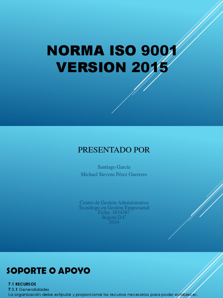Norma Iso 9001 Version 2015 | PDF | Gestión de la calidad | Calidad ...
