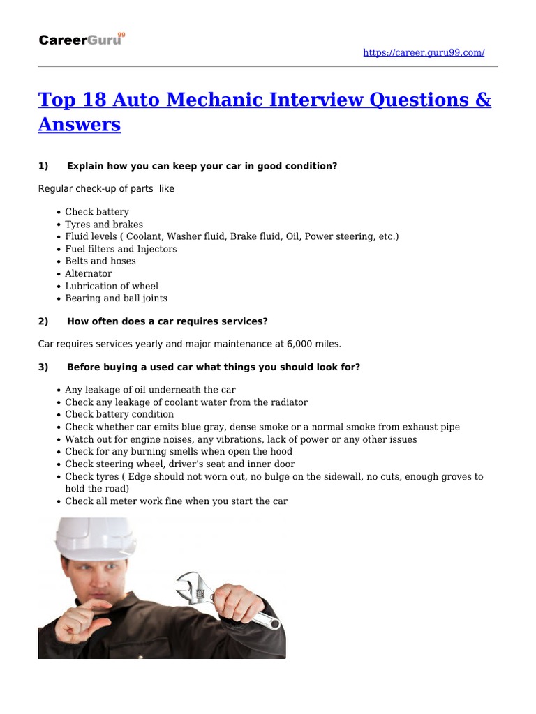 Best QUESTIONS FOR MECHANICS PDF Diesel Engine Engines