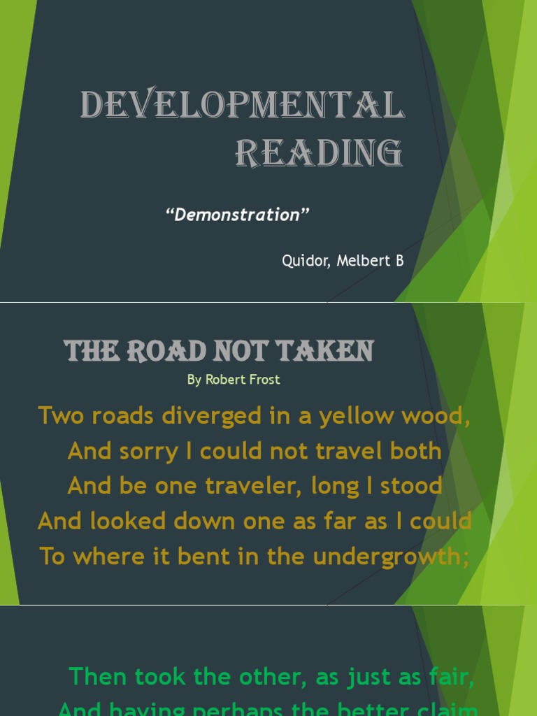 Developmental Reading (Poem) | PDF | Language Arts & Discipline | Home ...