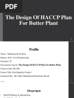 The Design of HACCP Plan For Butter Plant